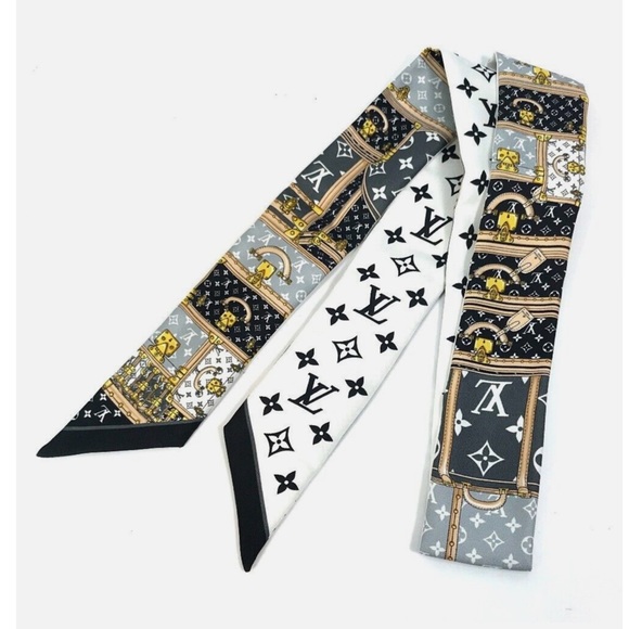 Authentic & New! LOUIS VUITTON Silk Monogram Let's Go BB Bandeau Black - Picture 3 of 16